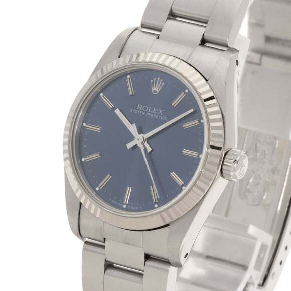 Rolex 67514 Oyster Perpetual Watch in Stainless Steel/SS/18K White Gold for Boys - Picture 3 of 16